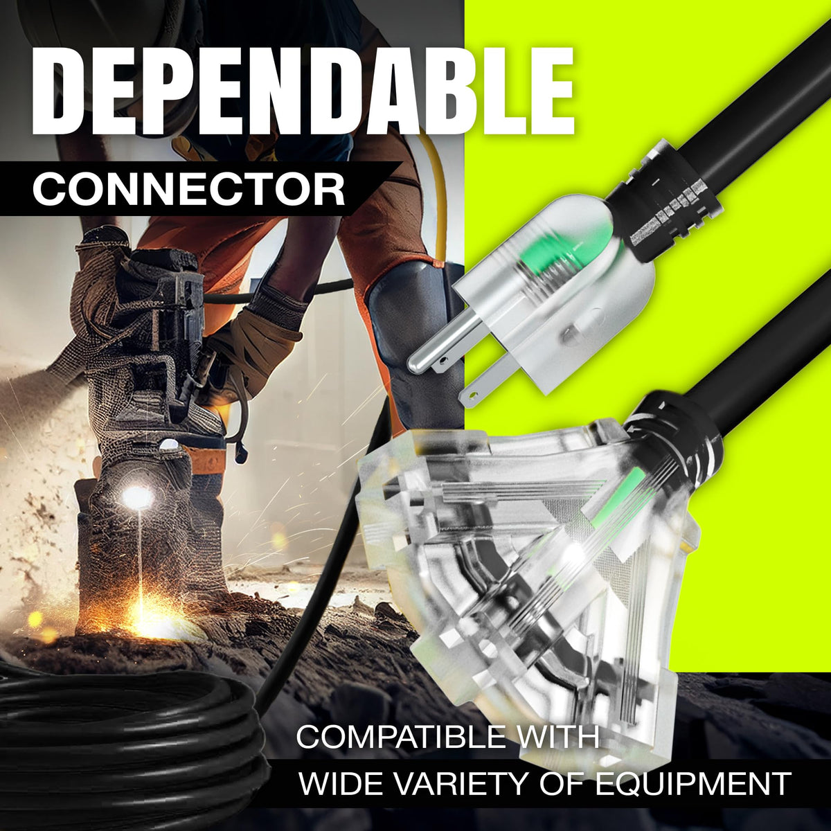LifeSupplyUSA cold-resistant extension cord suitable for cold environments