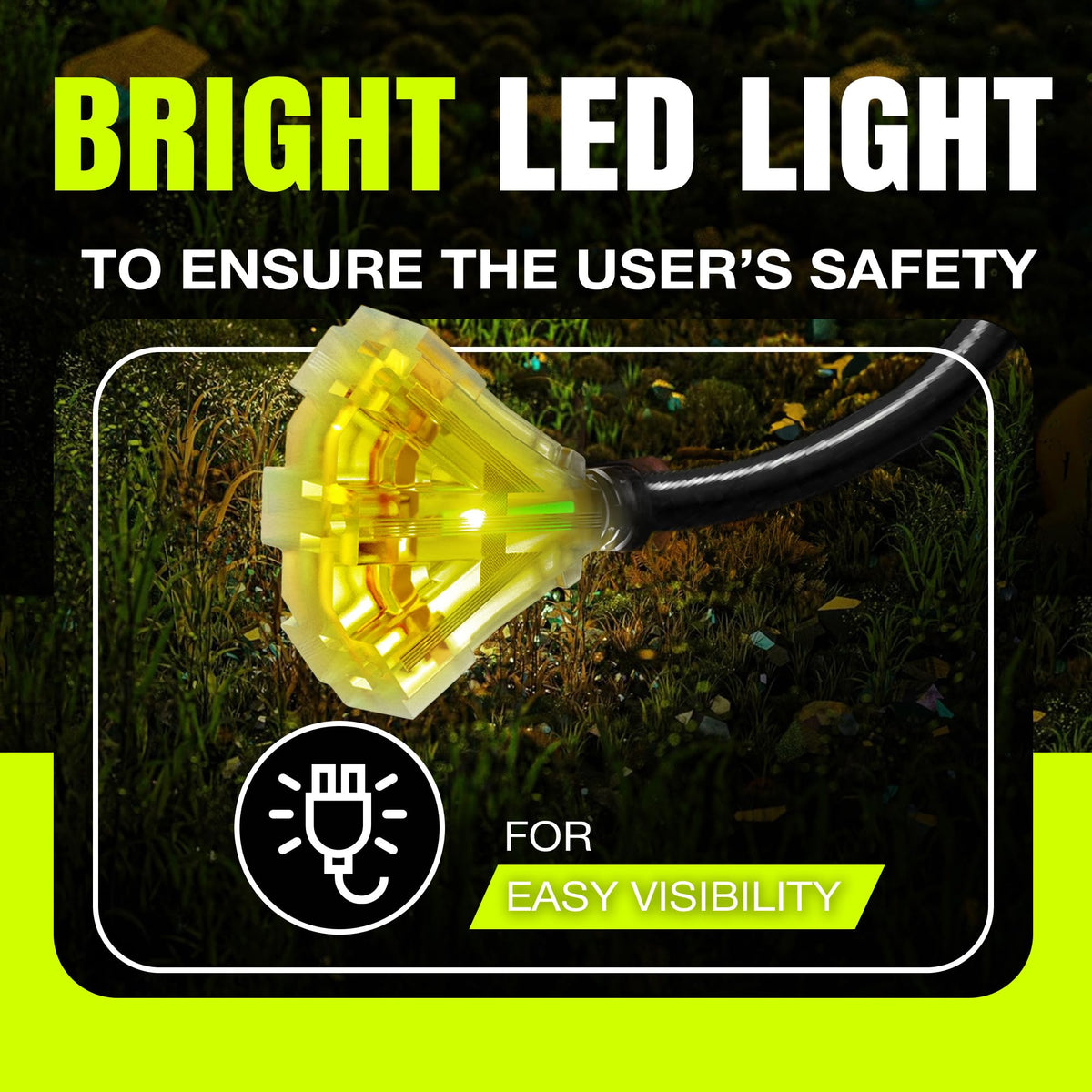 LifeSupplyUSA heavy-duty extension cord 12 AWG ready for tough tasks