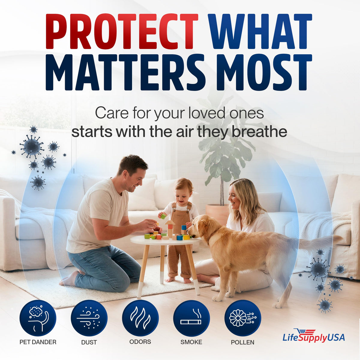 LifeSupplyUSA merv8-filter captures common particles for cleaner indoor air.