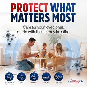 LifeSupplyUSA merv8-filter captures common particles for cleaner indoor air.
