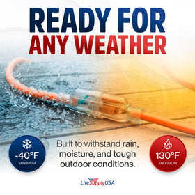 LifeSupplyUSA oil-resistant jacket extension cord withstands grease and abrasion on the job.