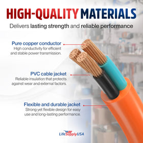 LifeSupplyUSA waterproof extension cord suitable for wet environments and reliability