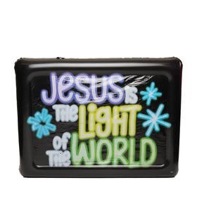 Lifeway Kids Illumination Station neon sign side B creates a vibrant, versatile VBS backdrop.