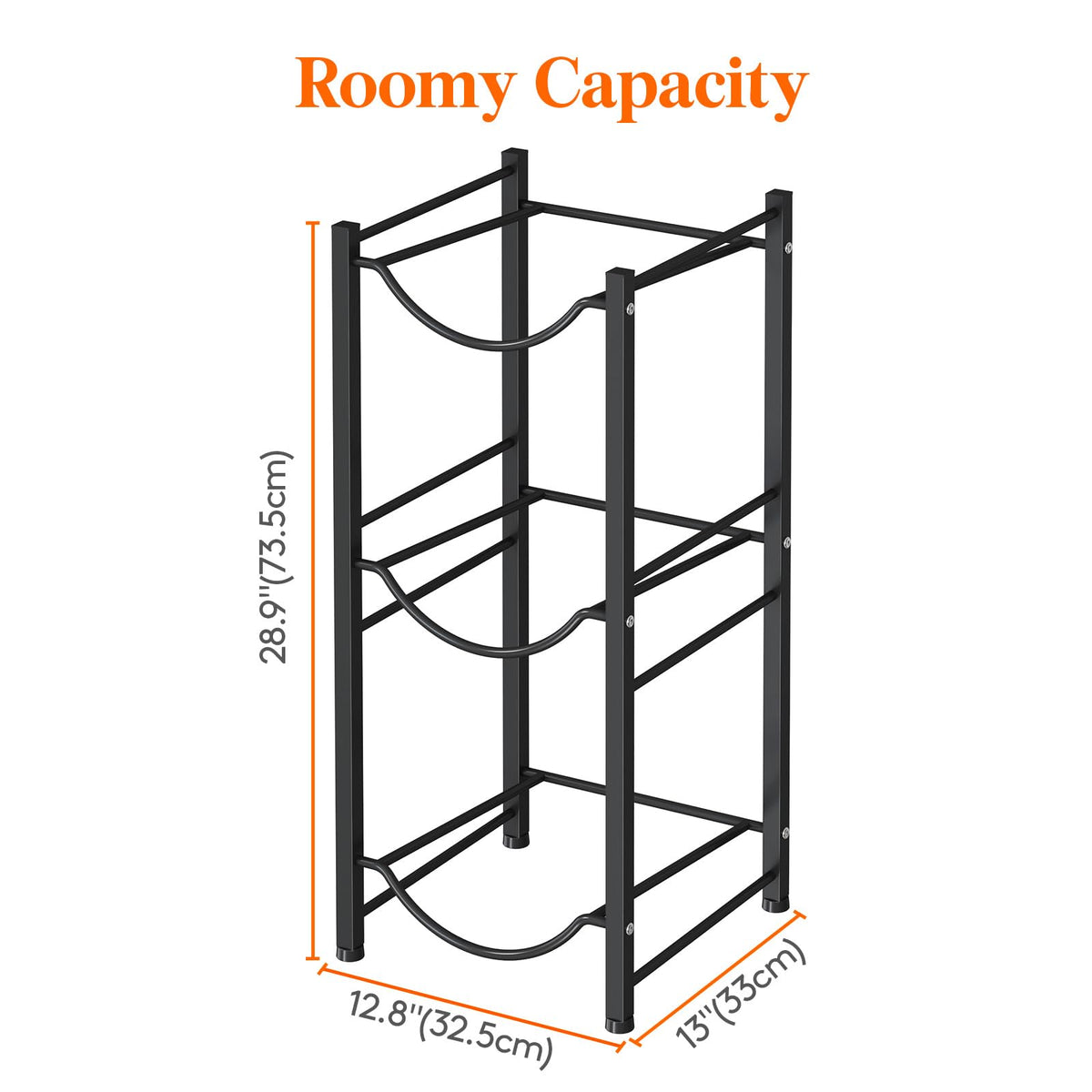 Lifewit 6-slot water jug rack shown in a compact space for multiple bottles