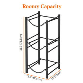 Lifewit 6-slot water jug rack shown in a compact space for multiple bottles