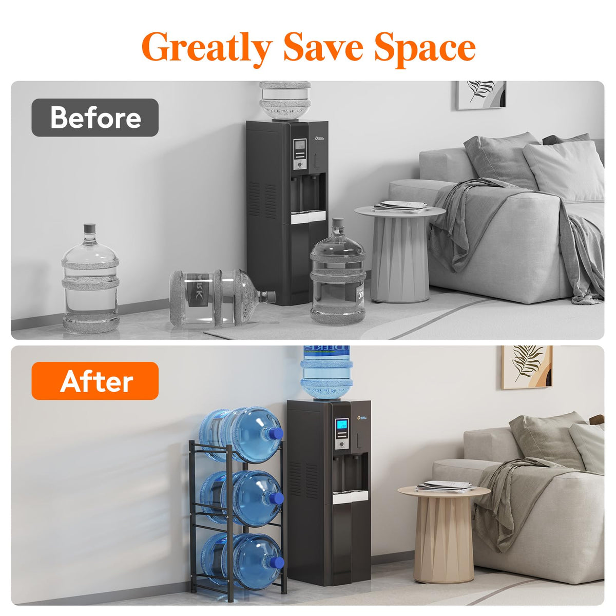 Lifewit water jug holder made of carbon steel for durable daily use