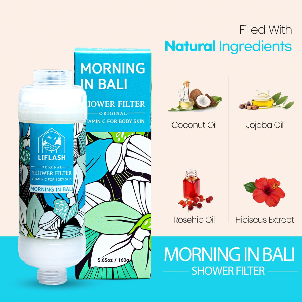 LIFLASH natural ingredients blend with shea butter and oils nourishes skin