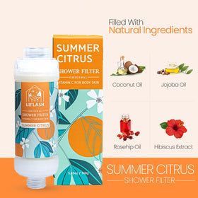 Aromatherapy Summer Citrus fragrance enhances the shower atmosphere along with the filter.