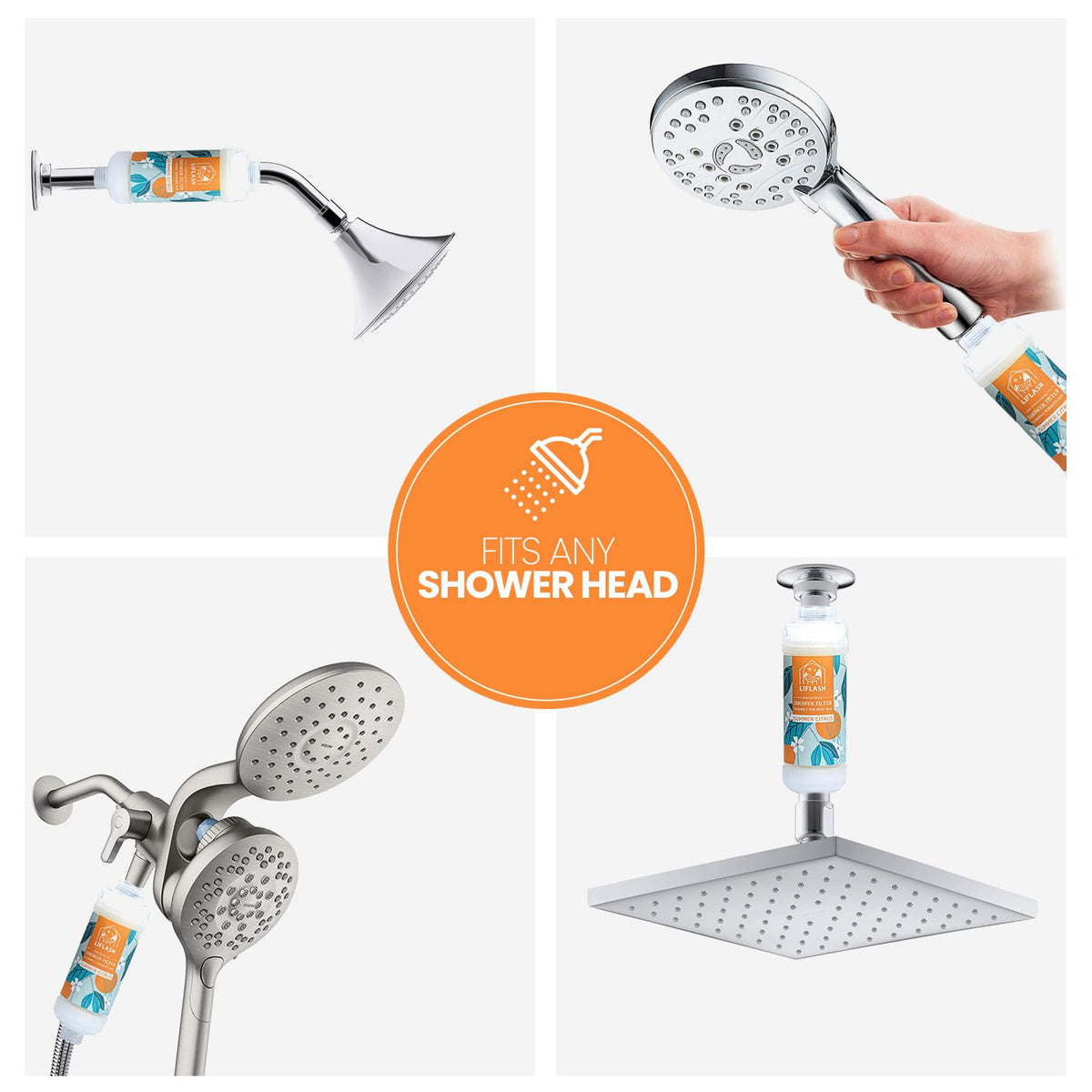 Microfiber filtration in LIFLASH reduces rust and particulates in tap water.