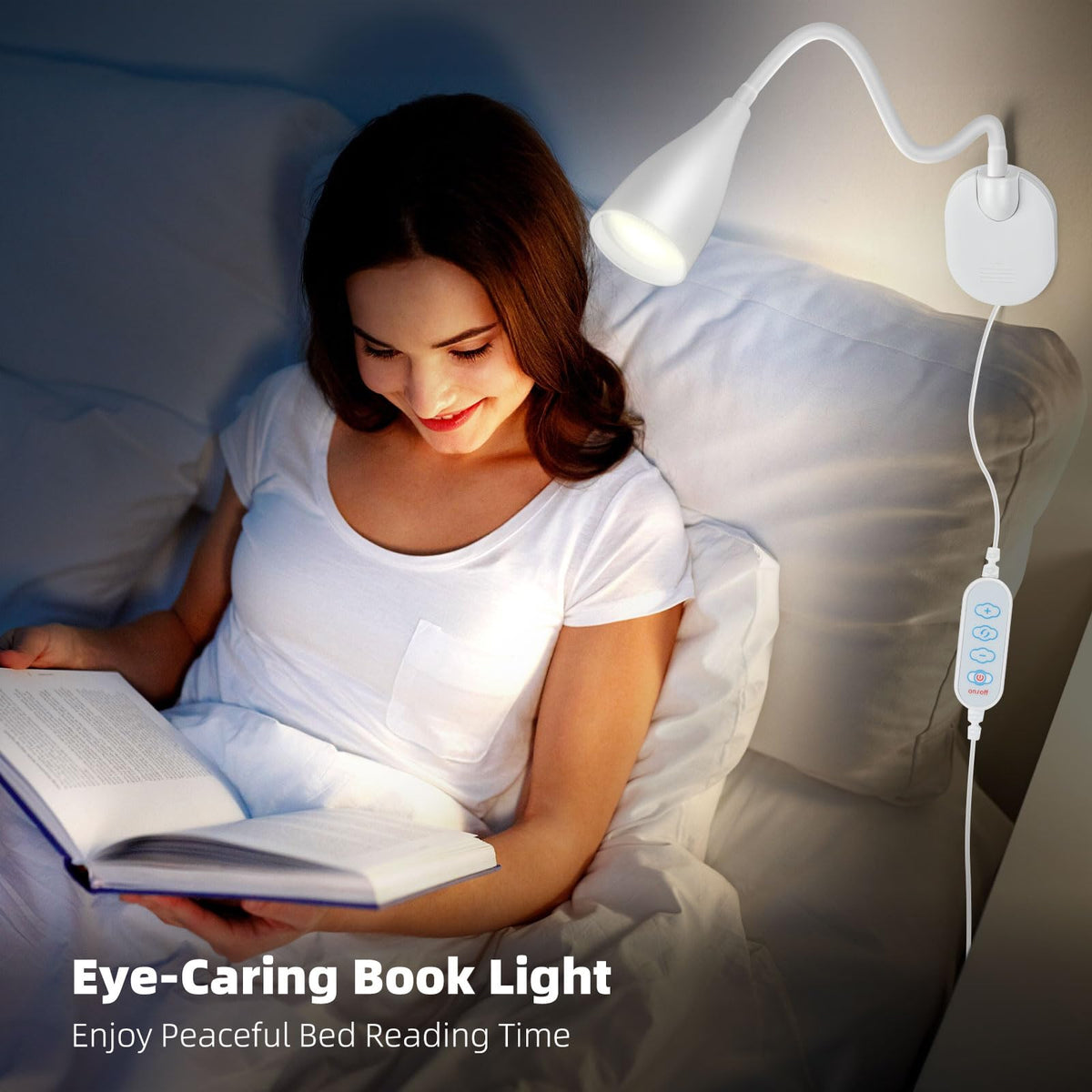 LiFMIRA 10-level dimming offers customized brightness for late-night reading.