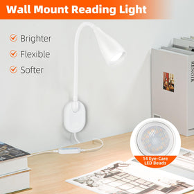 LiFMIRA bedside wall lamp delivering wide 120-degree illumination for easy nighttime reading.