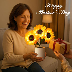Lifnatty Sunflower Lamp dimmable control for mood lighting.