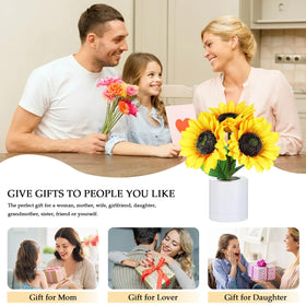 Lifnatty Sunflower Lamp USB charging enables cordless placement.