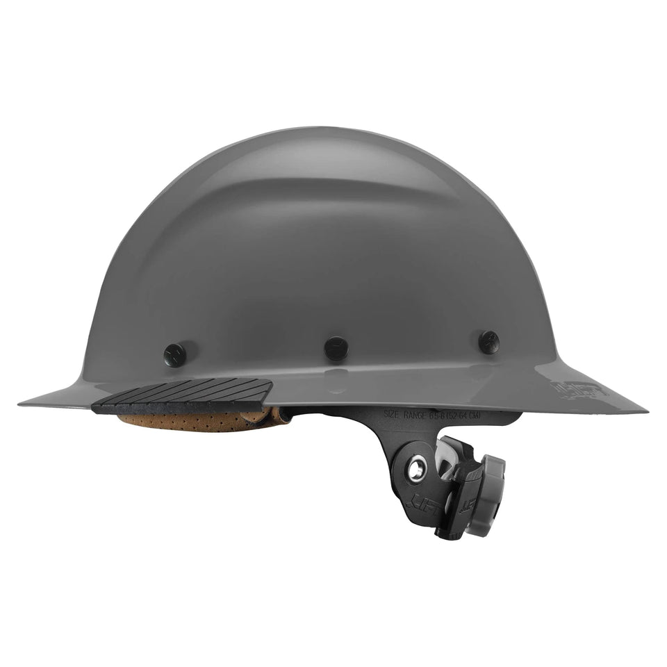 Lift Safety DAX fiber resin full-brim helmet offers durable protection and all-day comfort