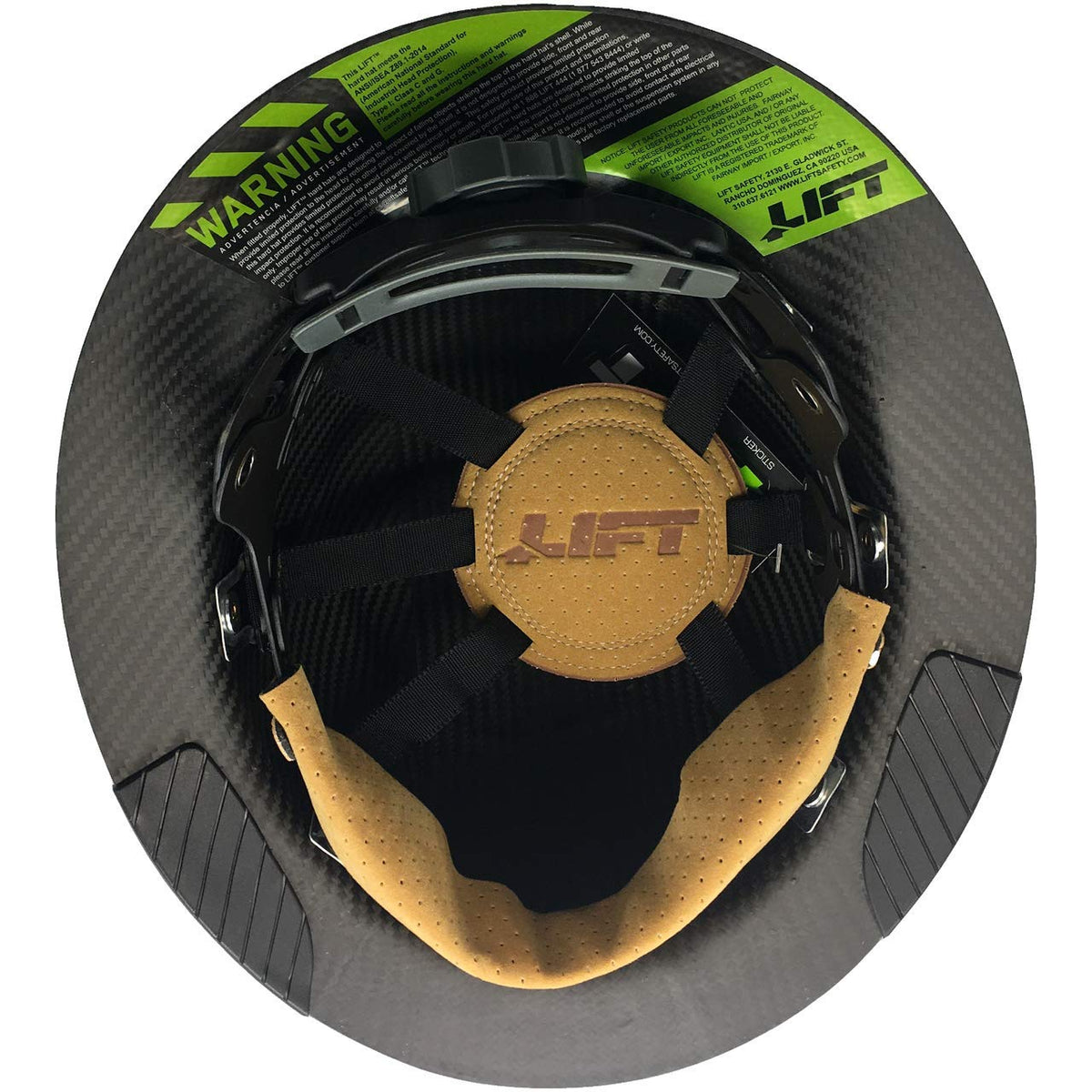 LIFT Dax hard hat suspension is compatible with full brim and cap styles.