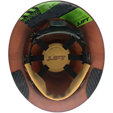 LIFT Dax hard hat suspension dome padding reduces pressure for extended wear.