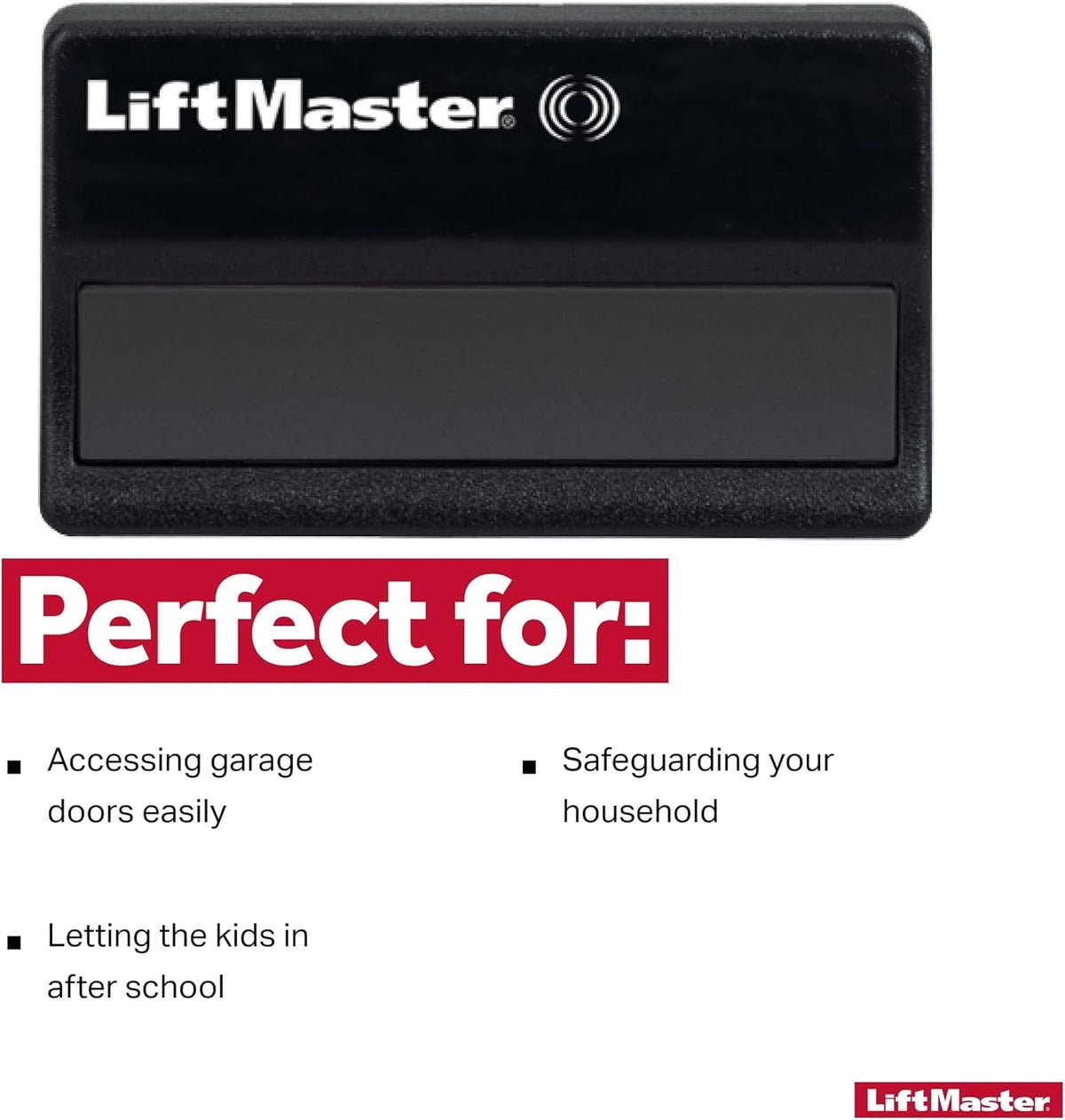 LiftMaster 371LM connected to MyQ app for door and light alerts.