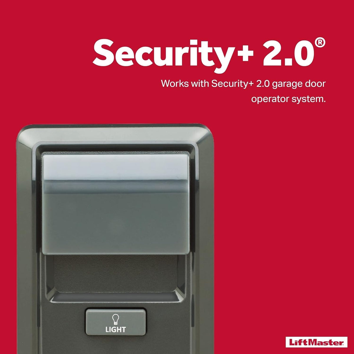 LiftMaster 885LM compatible with Security+ 2.0 openers using round yellow learn button.