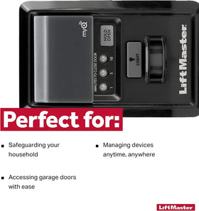 LiftMaster 889LMMC compatibility indicators with purple learn button