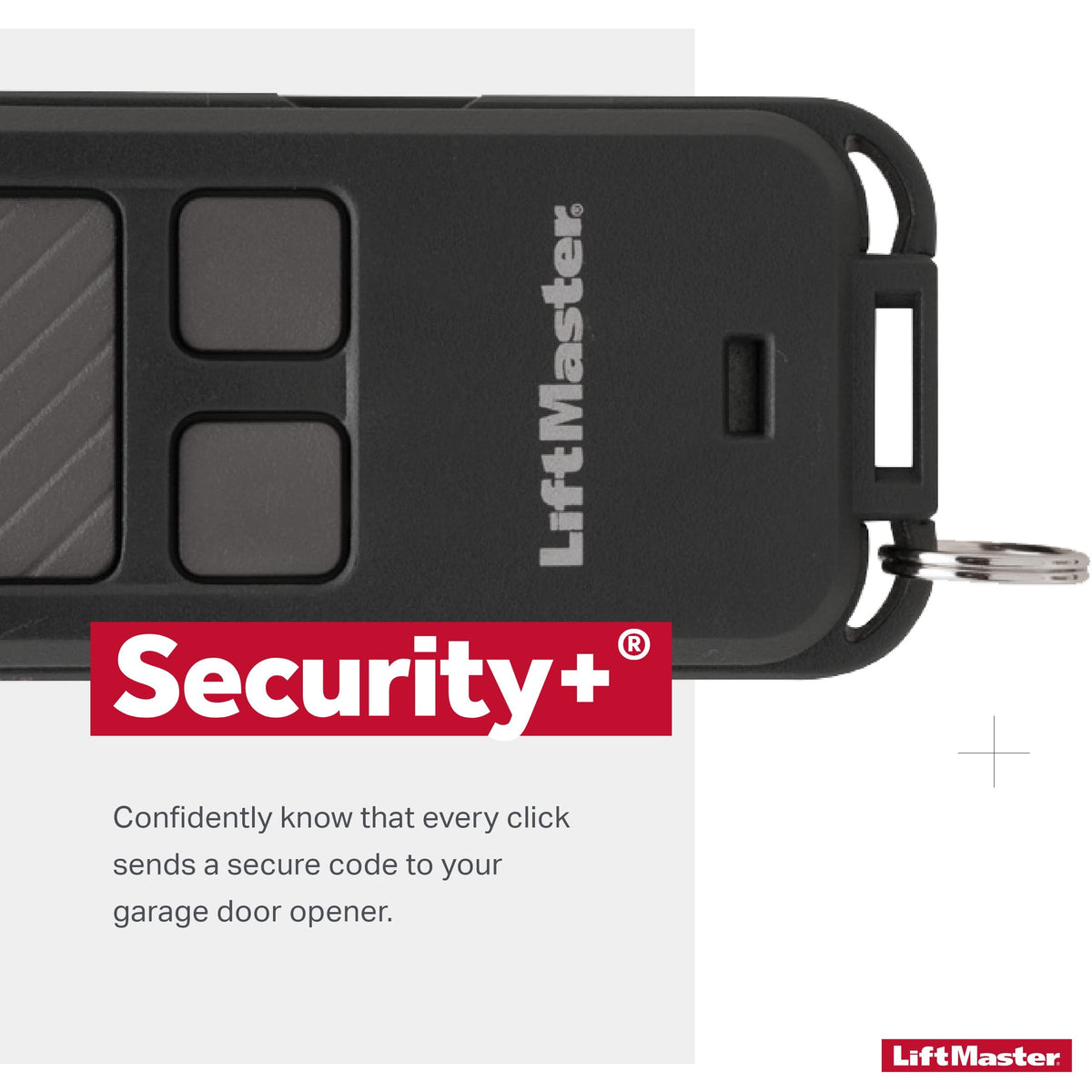 LiftMaster 890MAX remote keychain demonstrates portable access to doors and gates.
