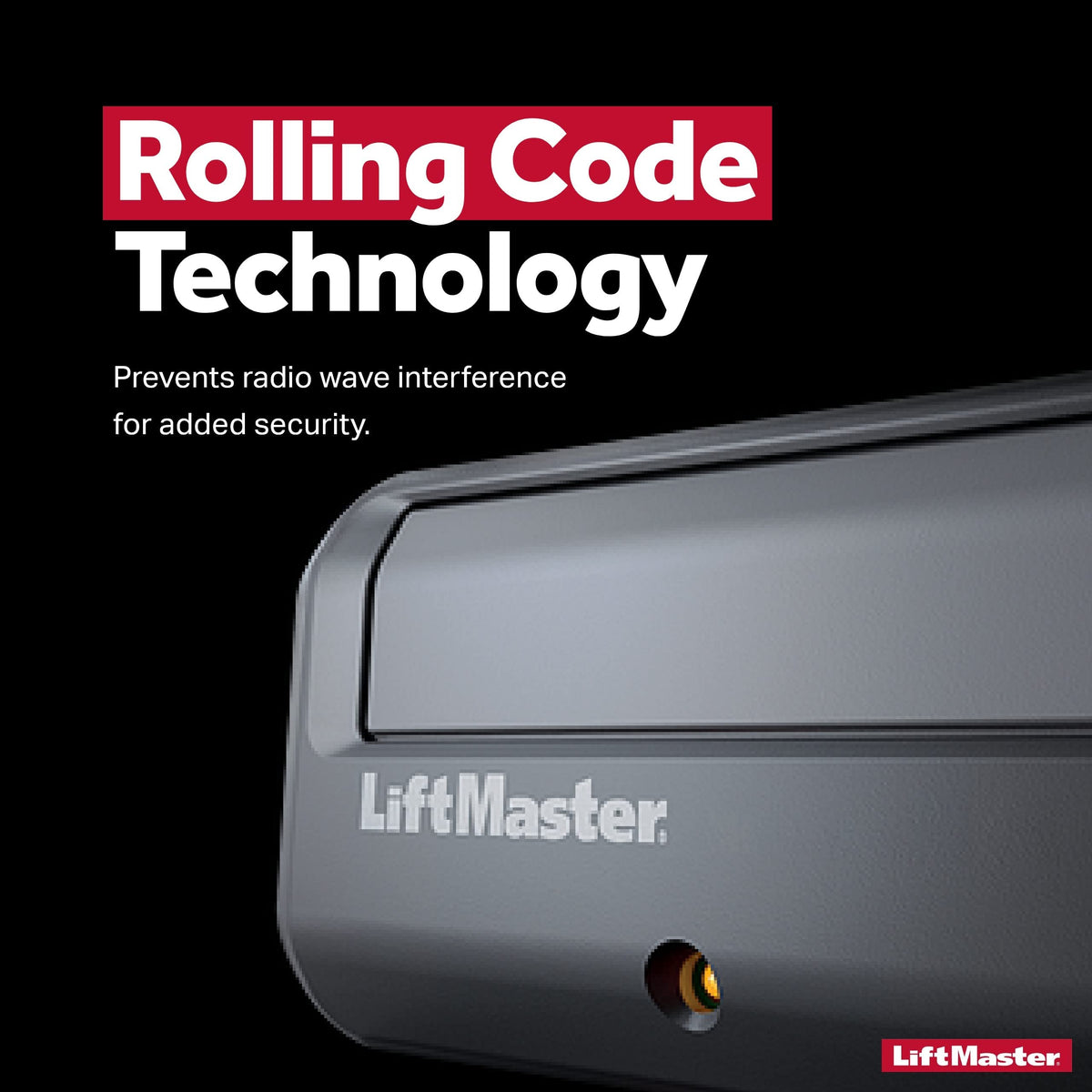 LiftMaster 891LM includes a 3V battery for long life.