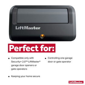 LiftMaster 891LM compact design fits in glove compartment or visor.