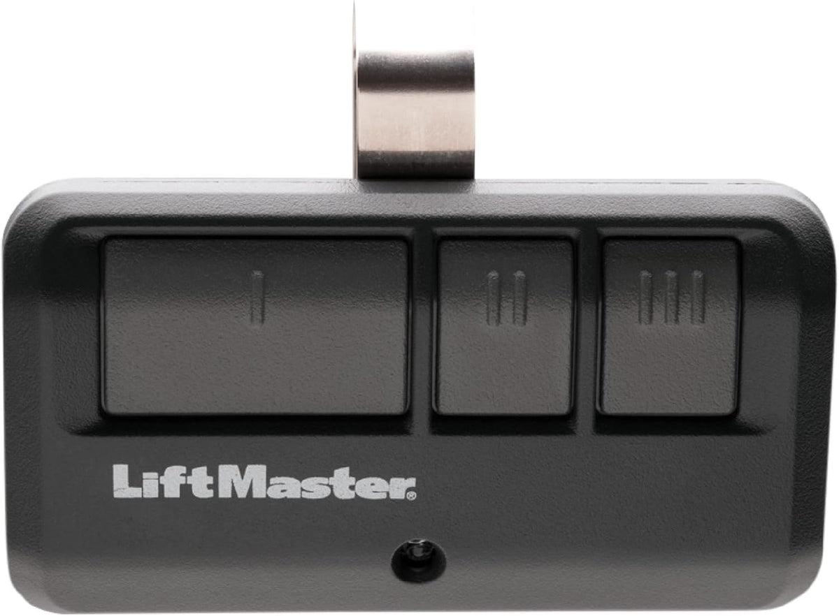 LiftMaster 893LM remote with visor clip for quick access in the car