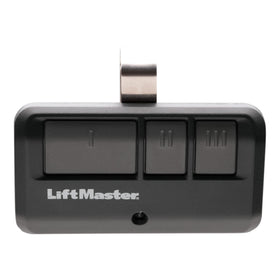 LiftMaster 893Max remote front view with three-button layout for multiple controls.