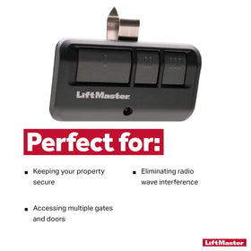 LiftMaster remote comes with long-life battery for years of dependable use.