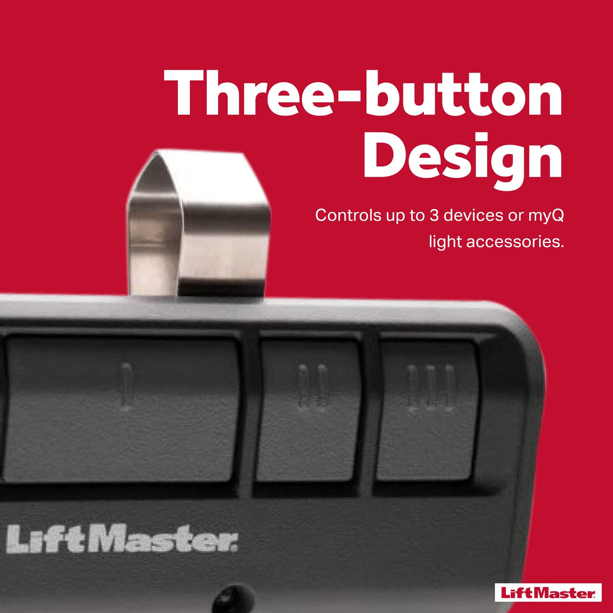 LiftMaster remote LED signals guide programming and status at a glance.