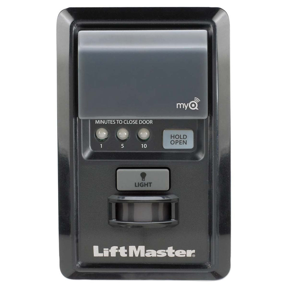 LiftMaster MyQ wall control for garage opener enabling remote access and lighting management