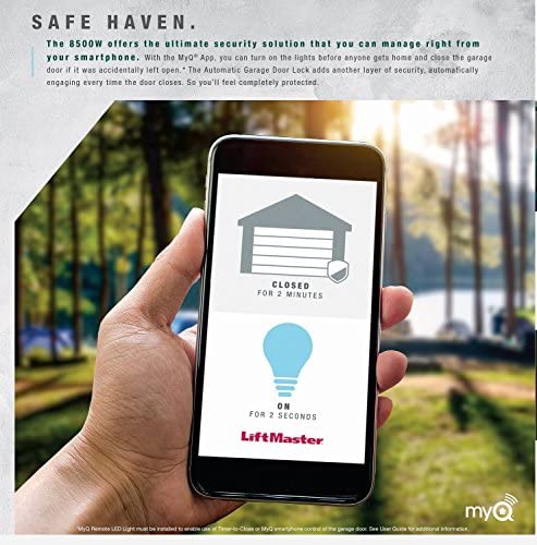 LiftMaster Premium Series 98022 with security 2.0 and MyQ-enabled remote access.