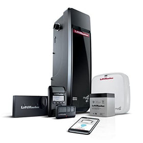 LiftMaster Premium Series 98022 wall-mount installation, showcasing space-saving design for garages.
