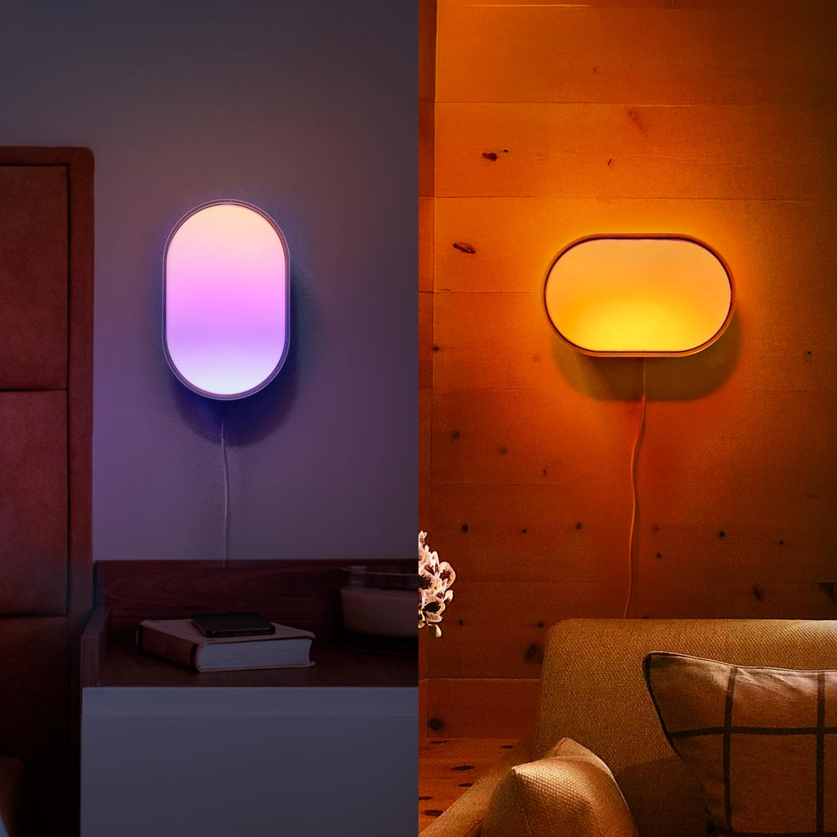 LIFX Luna portable design for tabletop or wall-mount flexibility.