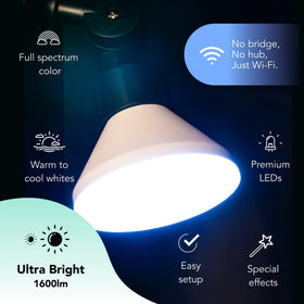 LIFX PAR38 golden-hour theme scene creates warm ambiance outdoors.
