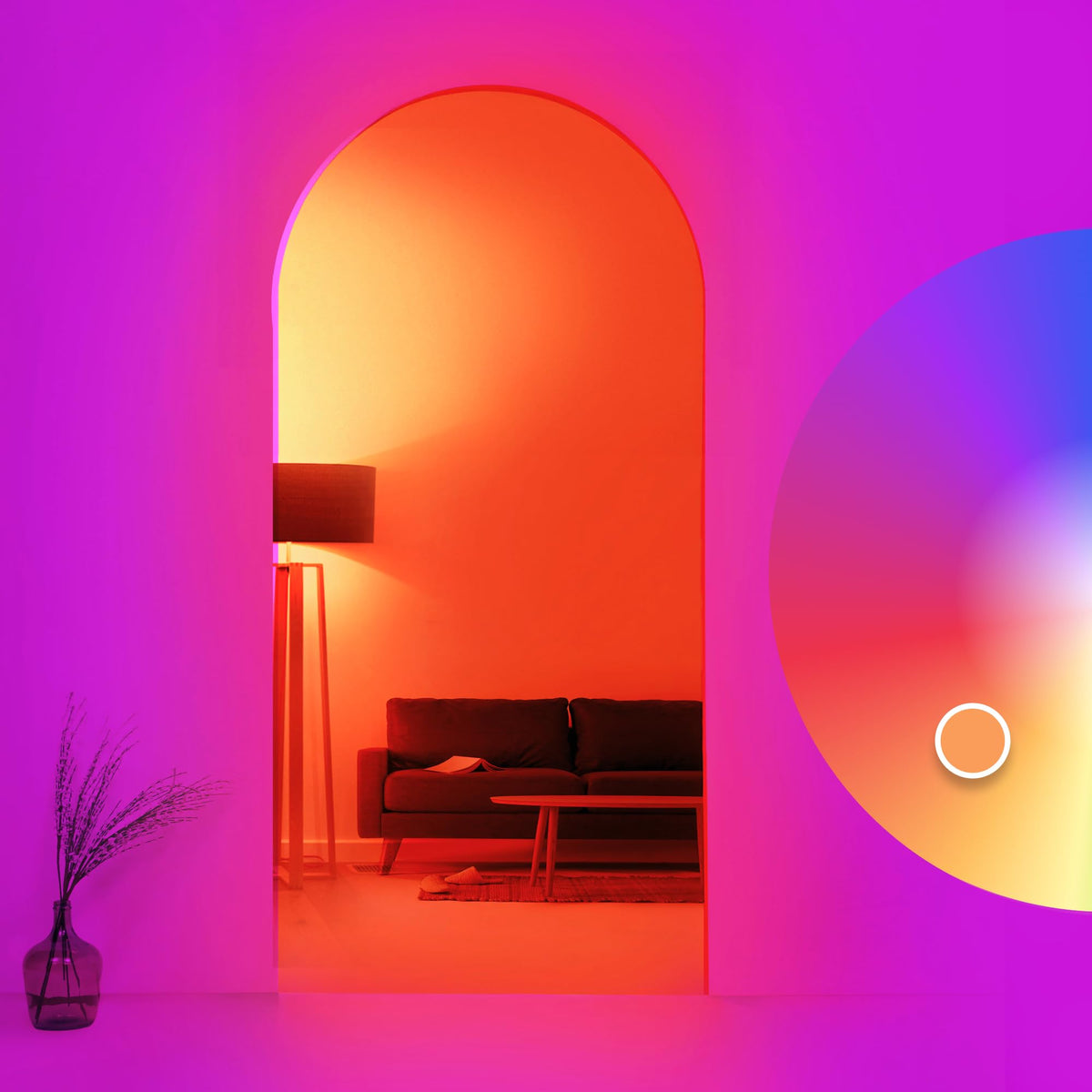 LIFX app control on a smartphone adjusting scenes and schedules