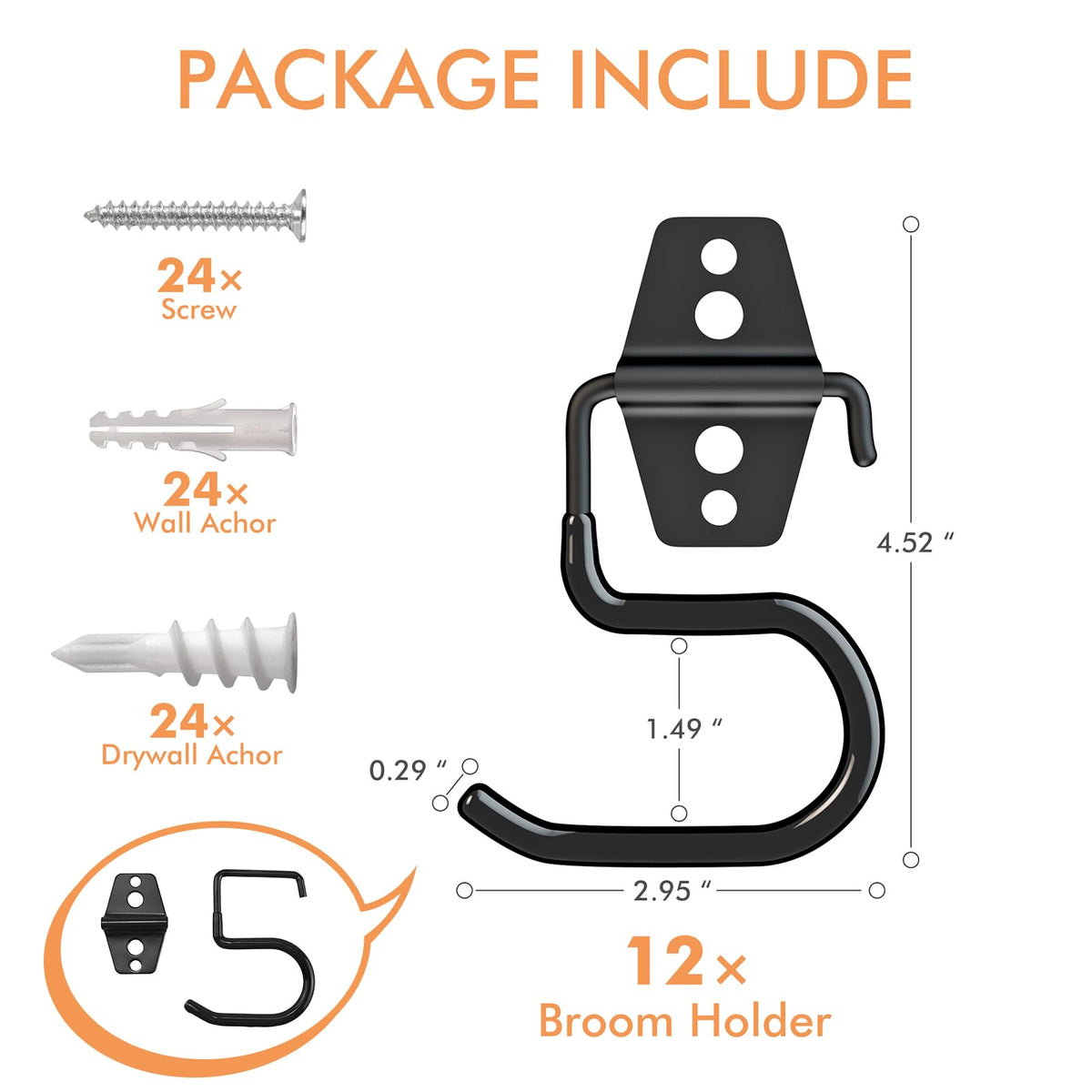 Light Dust heavy-duty steel hangers endure hard use in garages.