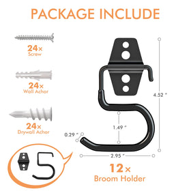 Light Dust heavy-duty steel hangers endure hard use in garages.