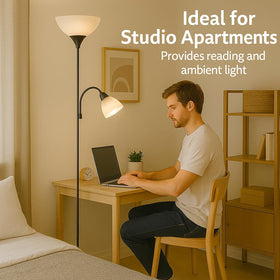 LIGHTACCENTS solid metal body and weighted base ensure stability in busy living areas.