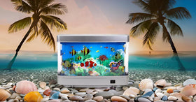 Lightahead desktop marine life display brings gentle movement to workspaces.