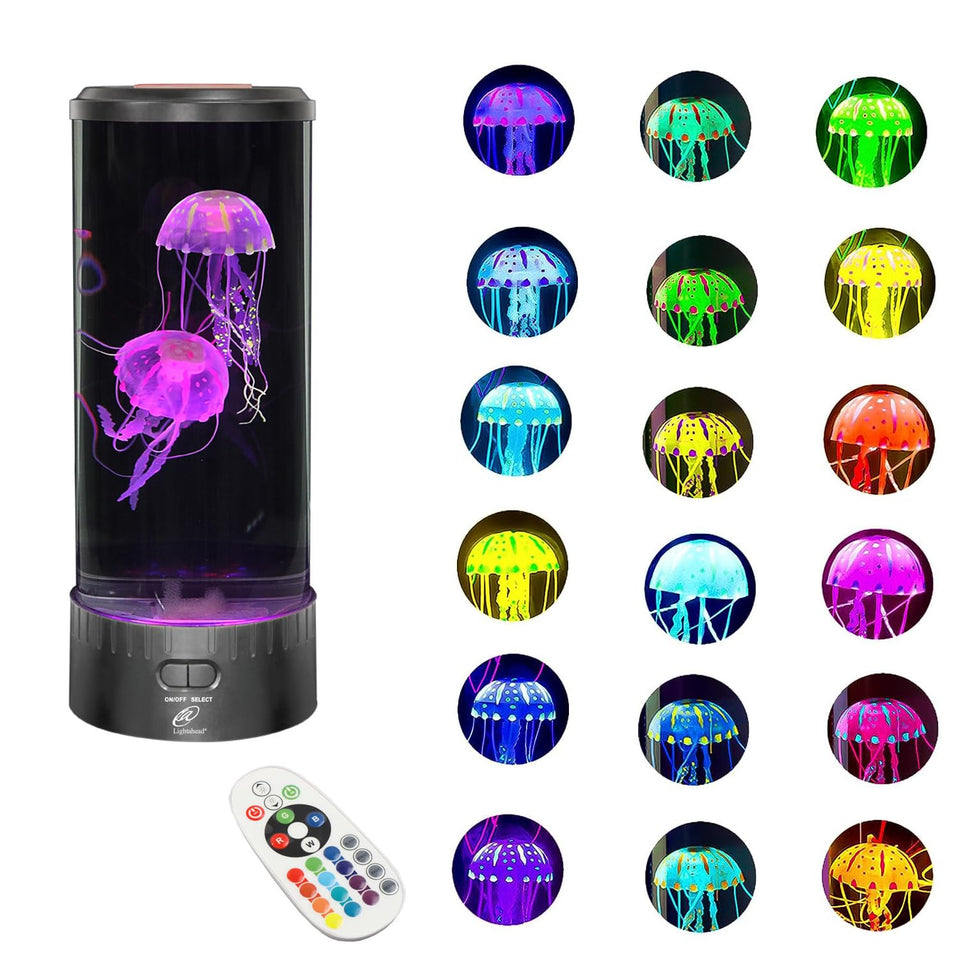 Lightahead large round LED jellyfish lamp with vivid color-changing lighting