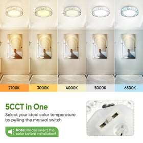 Lightania 5CCT switch enables quick mood adjustments with five color temperatures.