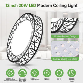 Lightania LED ceiling light delivering 20W and 1400LM for bright, energy-efficient illumination.
