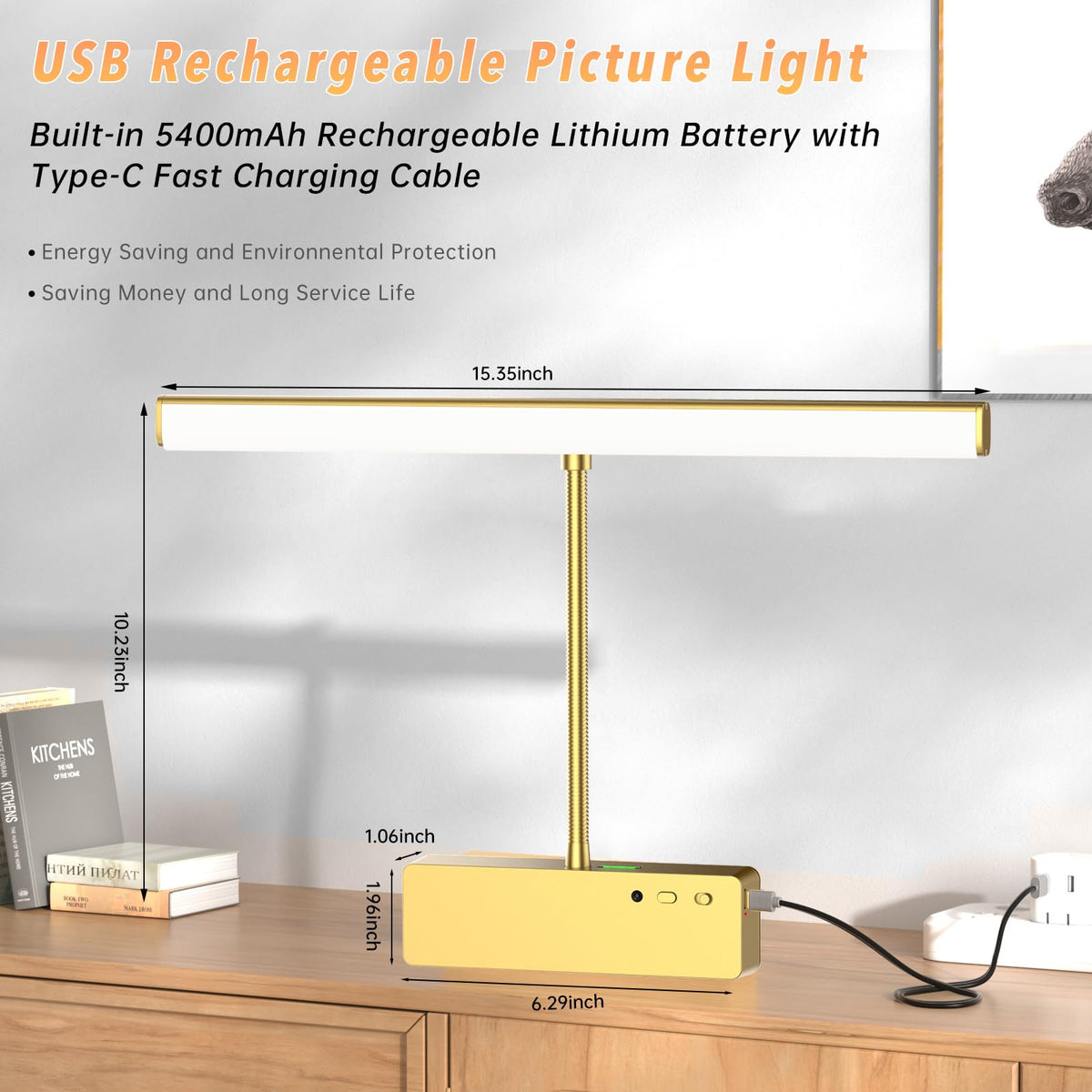 Lightbiz color-temperature options illuminate paintings with warm, neutral, or cool tones.