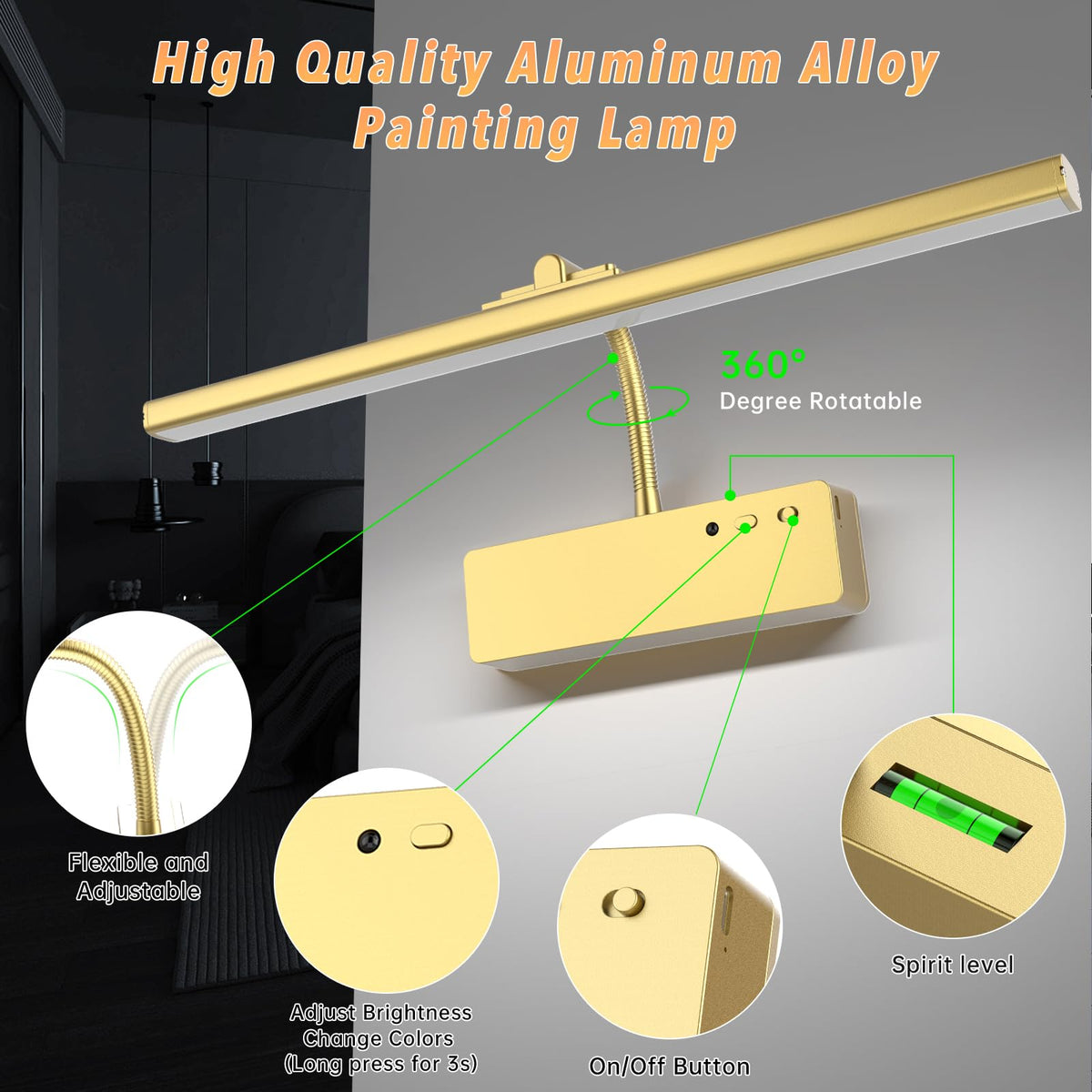Lightbiz gold finish complements gallery spaces and home decor.