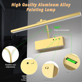 Lightbiz gold finish complements gallery spaces and home decor.