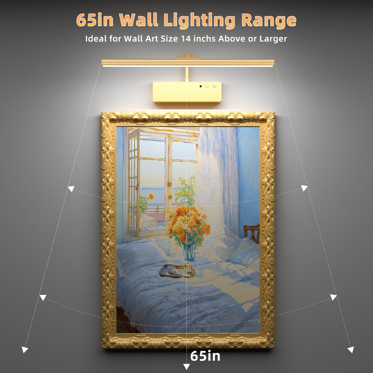 Lightbiz rotation-neck enables flexible lighting for wall art.