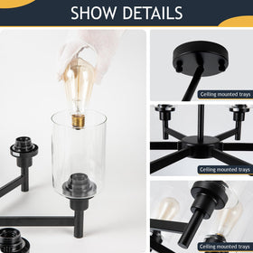 LIGHTDAMY bathroom vanity light suits bathrooms or powder rooms with clear glass shine.