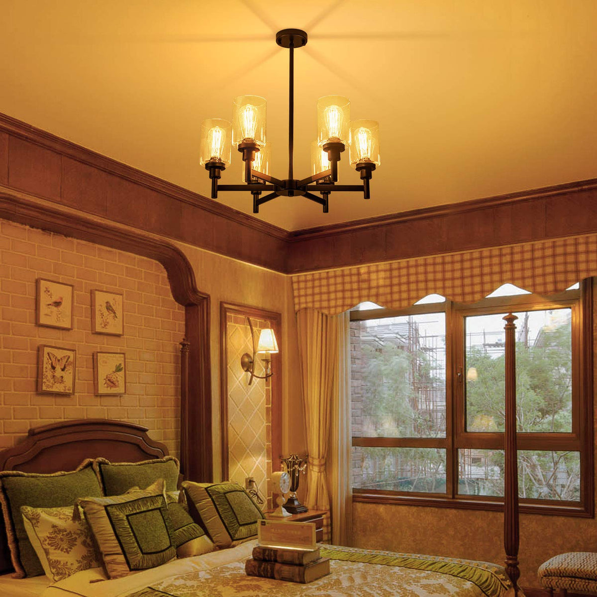 LIGHTDAMY dining room fixture over the table creates a stylish focal point.