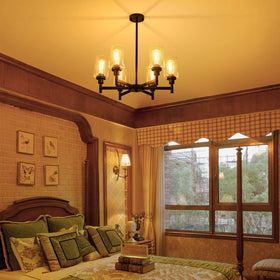 LIGHTDAMY dining room fixture over the table creates a stylish focal point.